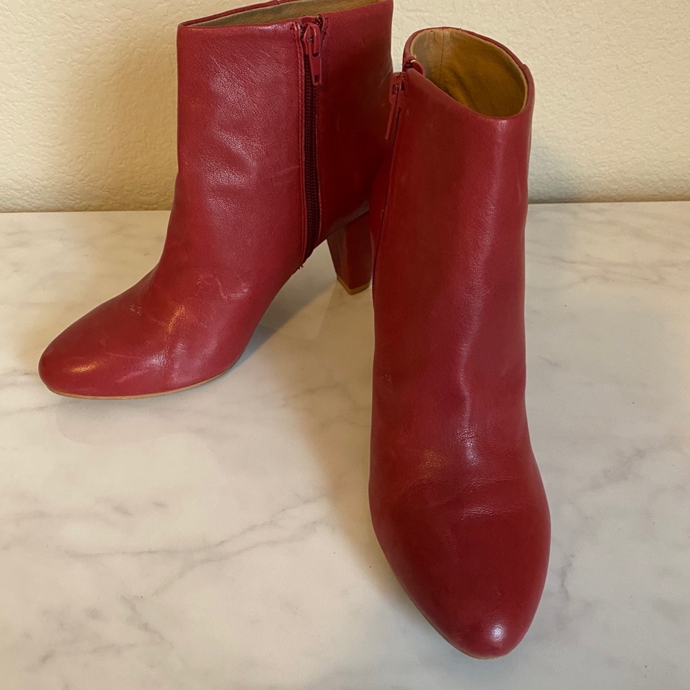 Lucky Brand Red leather booties